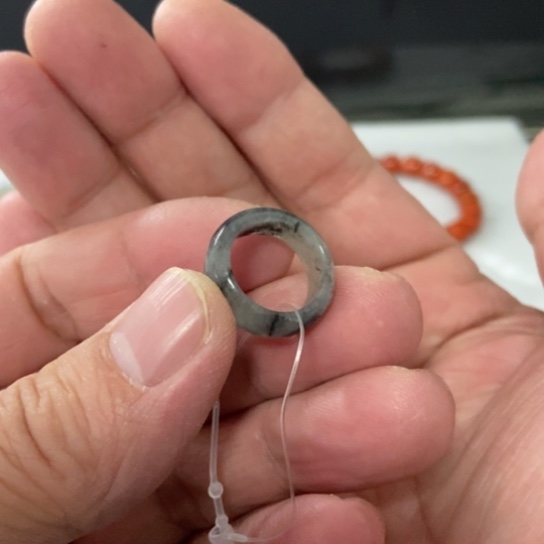 翡翠未镶嵌戒圈内径14.1型号5