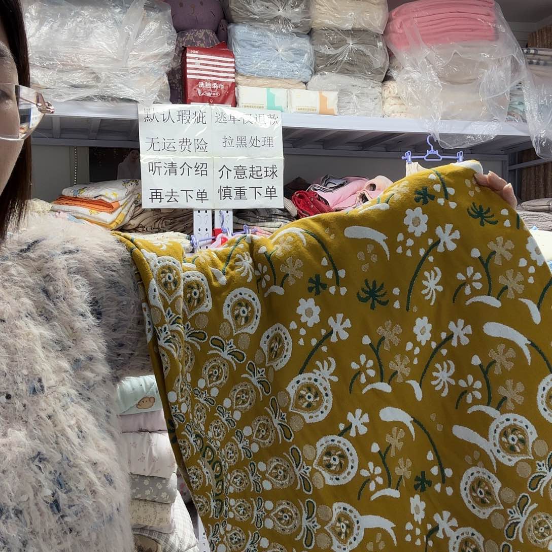 棉纯棉黄色大花枕套