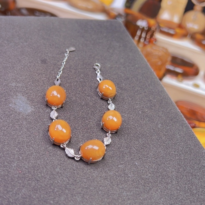 未镶嵌琥珀手链天然缅甸蜜蜡手链