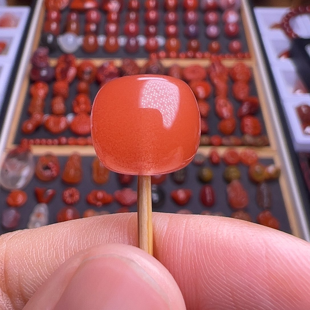 南红玛瑙未镶嵌珠宝奇石老型珠12mm