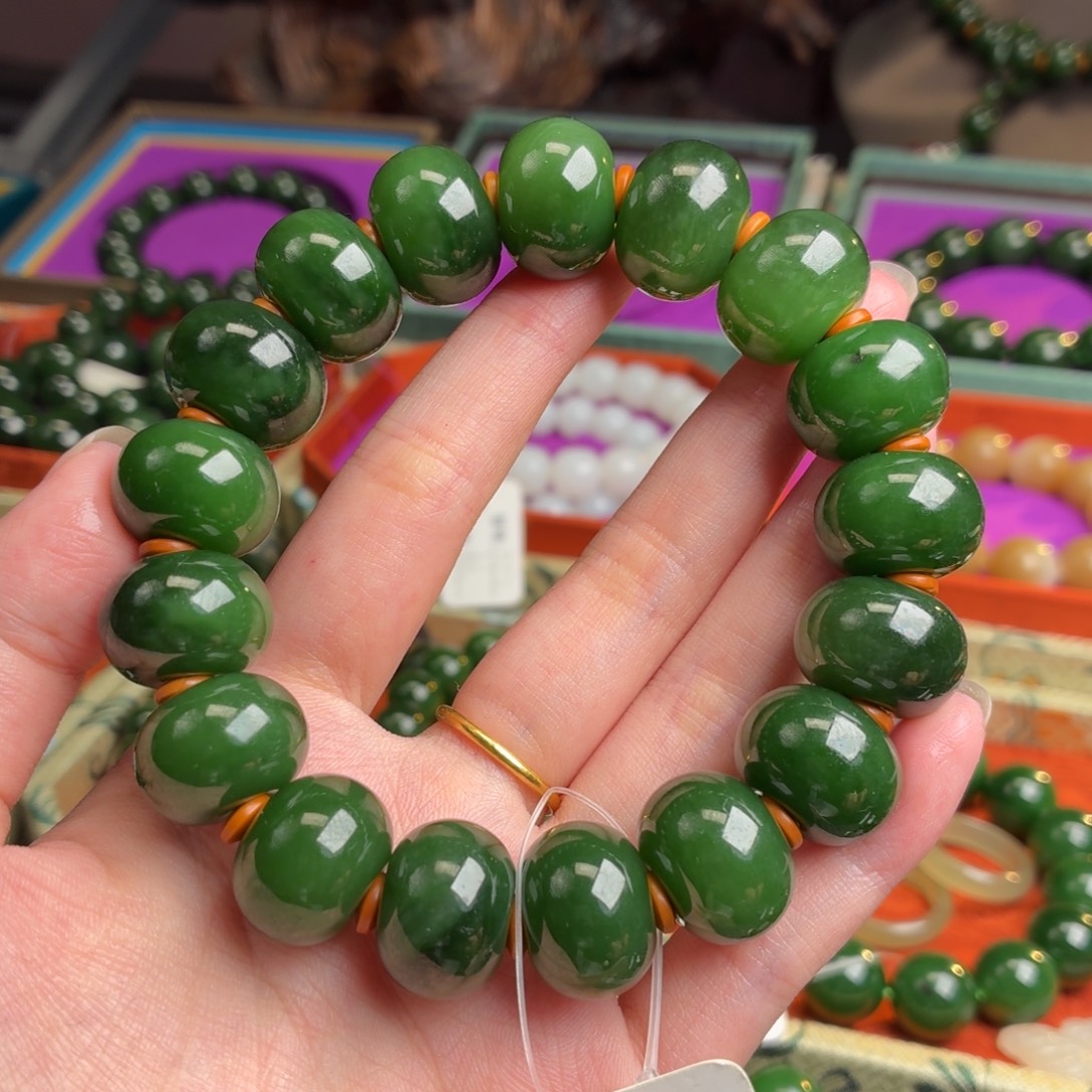 和田玉（碧玉）未镶嵌手串