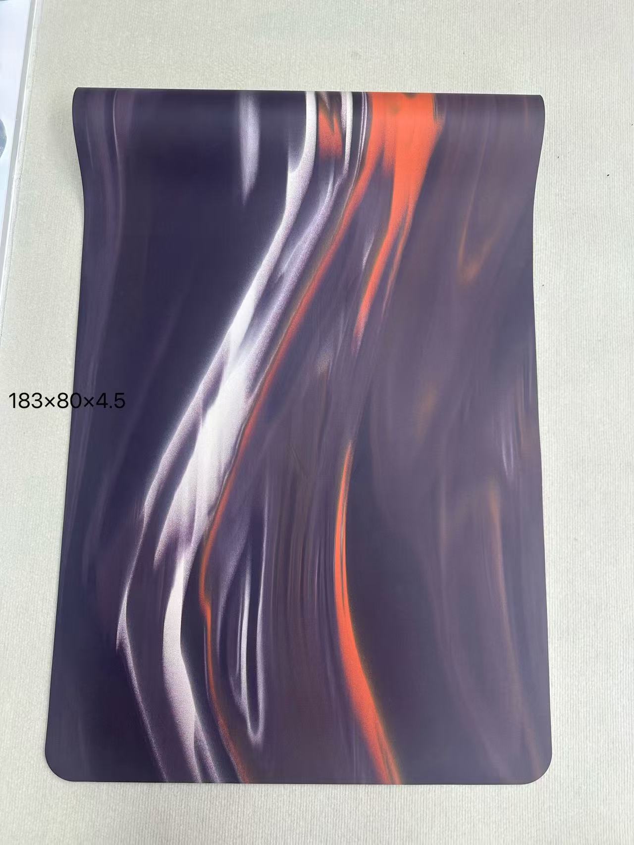 品牌 梦幻橙 80宽椰壳流纹 天然橡胶高品质 瑜伽垫品牌货