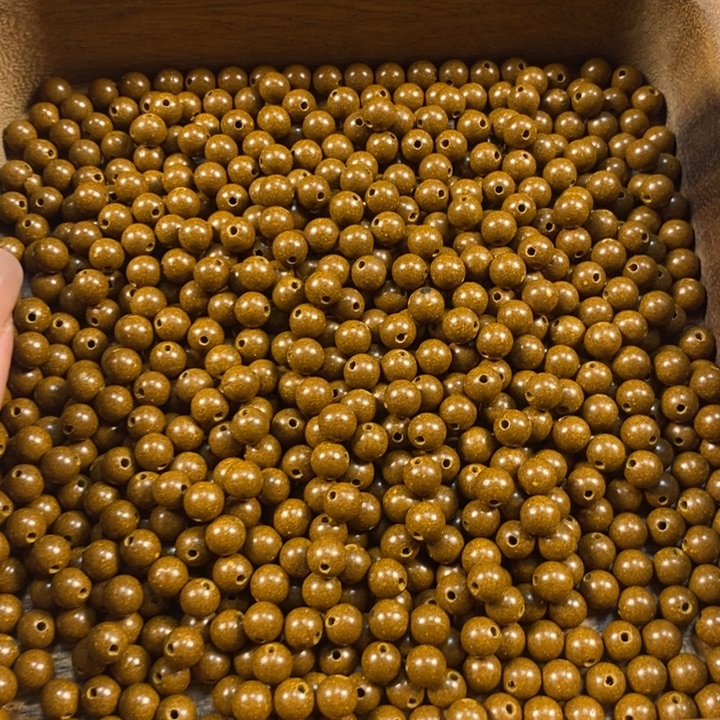 泥塑百花清目香0.6微瑕合香珠约100克