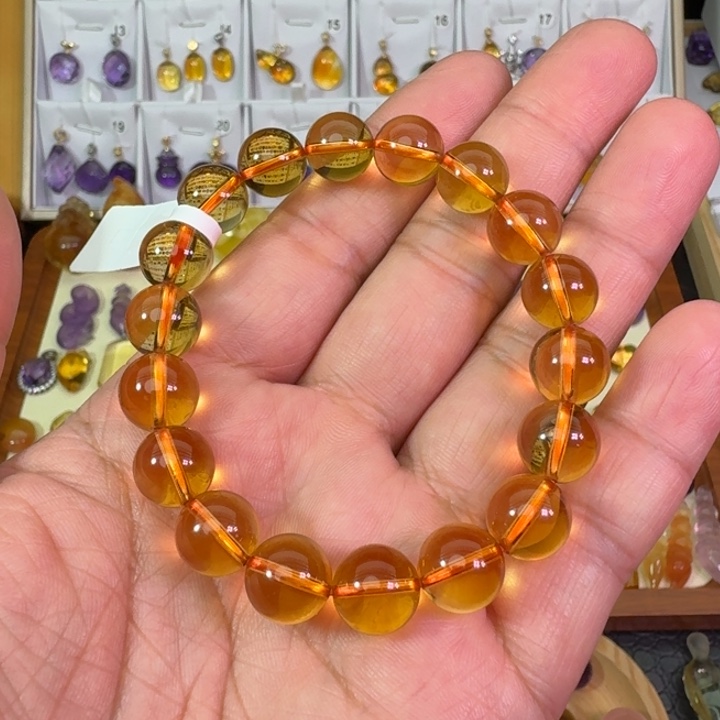 未镶嵌黄晶手串单圈