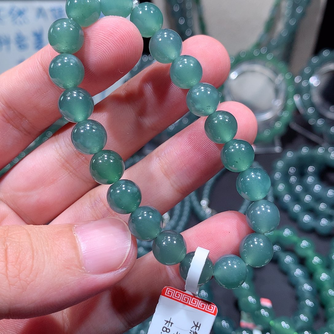 未镶嵌手串翡翠正品天然翡翠A货手串手链8+