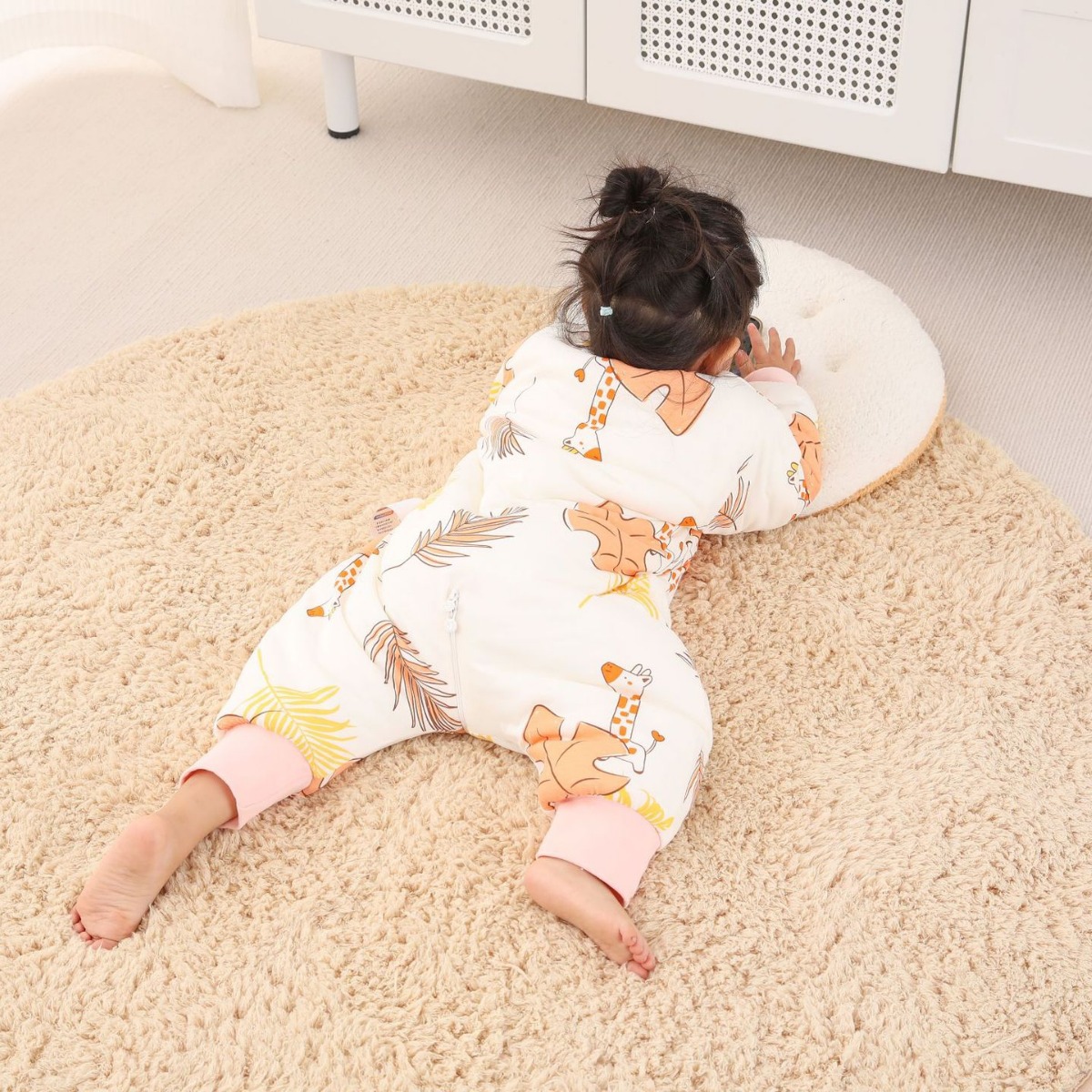 宝宝睡袋秋冬夹棉恒温分腿睡袋儿童连体衣婴幼儿睡衣睡袋