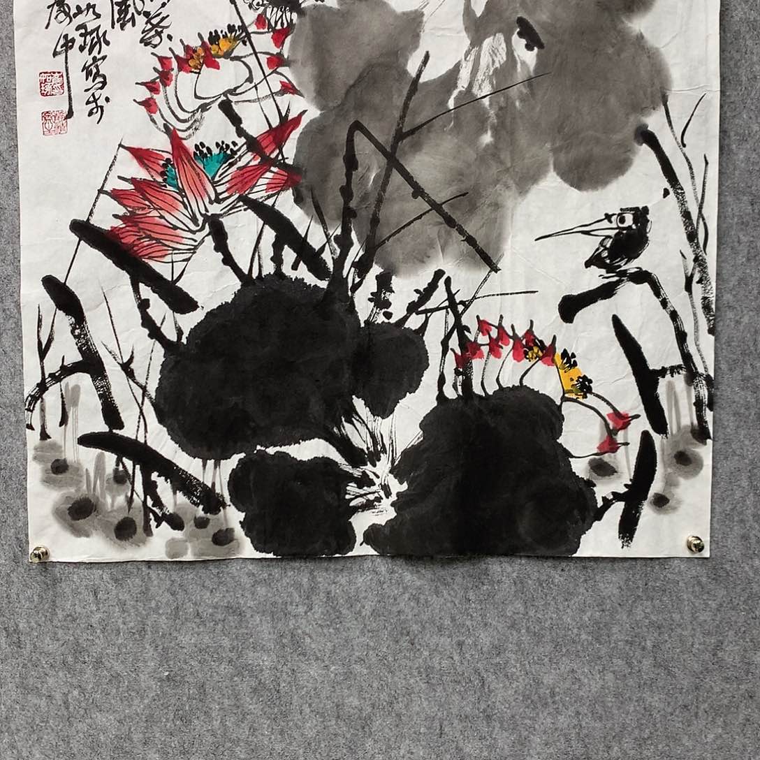 国画崔老师斗方作品