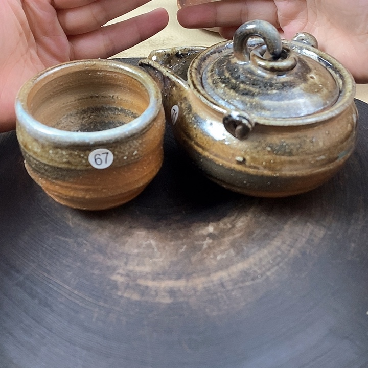 春**雨川宝福利柴烧茶器