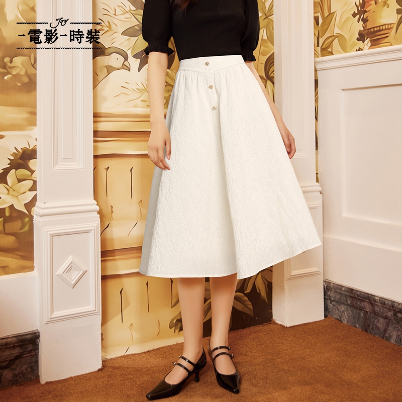 【芊芊专属】新款a字中长款女装半身裙显瘦女高腰简约 FEEQ131617