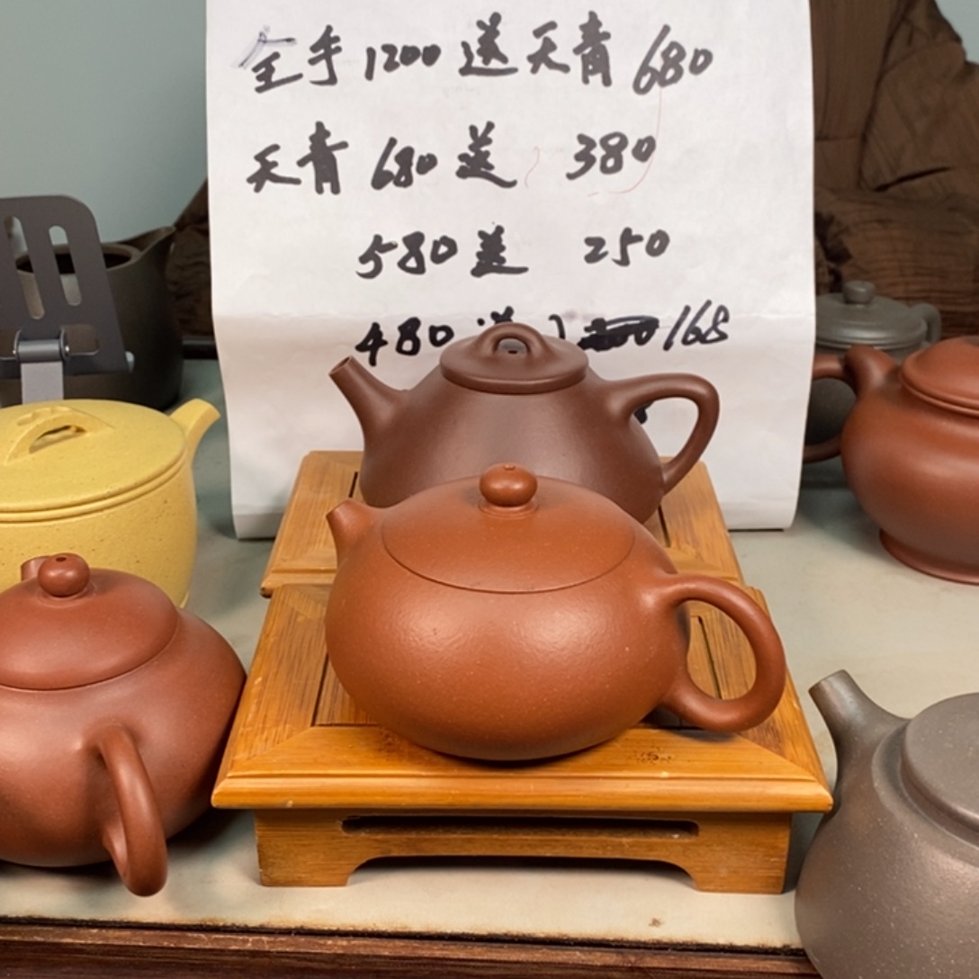 白泥茶壶豫*意宜兴紫砂，半手工艺