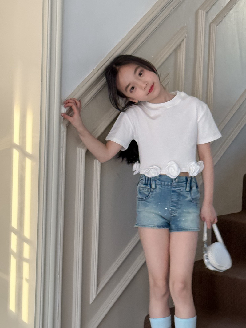 TUANTUAN 2025立体花朵辣妹T