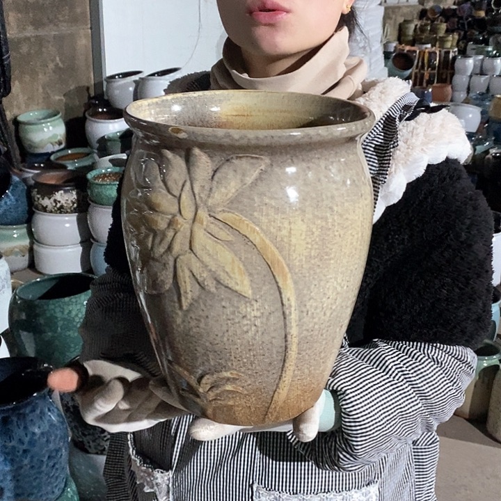 紫砂花盆正品口20高25