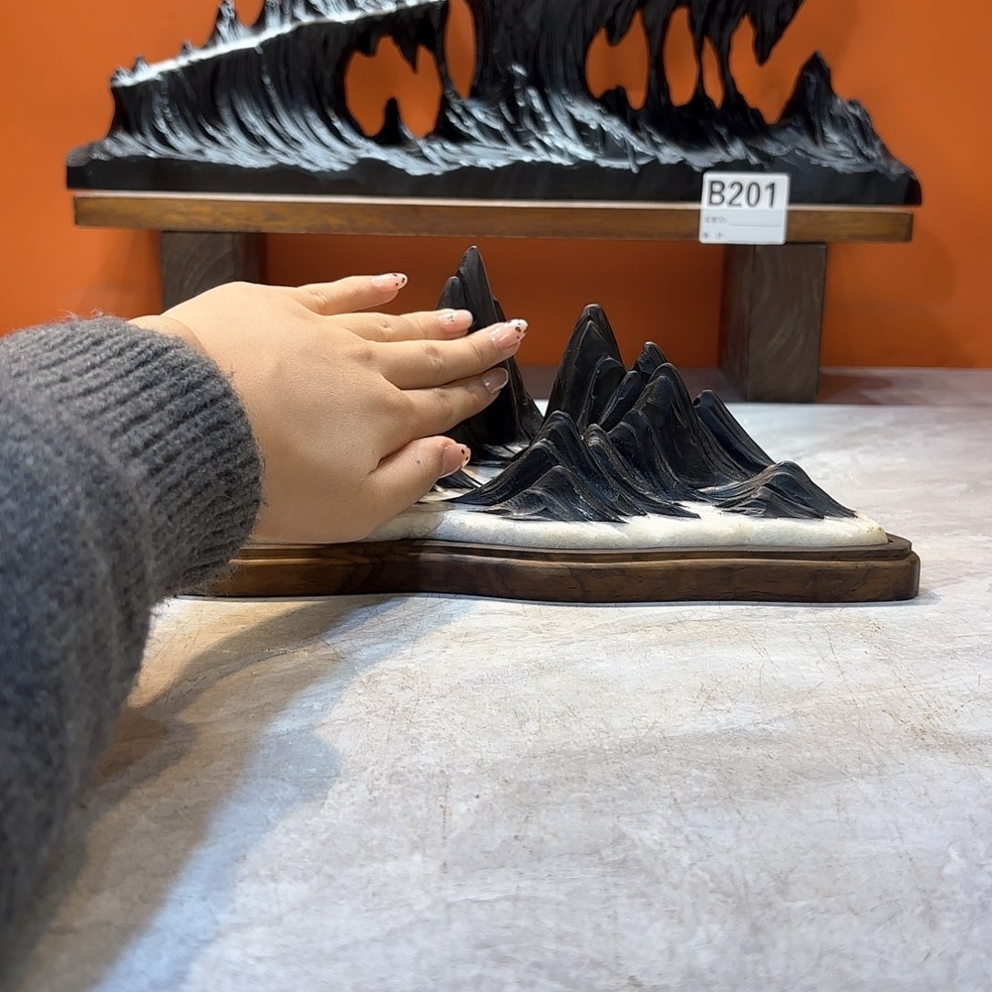 摆件雨**?灵璧石奇石摆件 