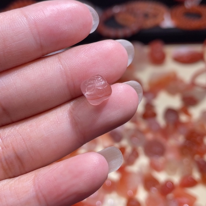 南红玛瑙柿子未镶嵌玉****丸863