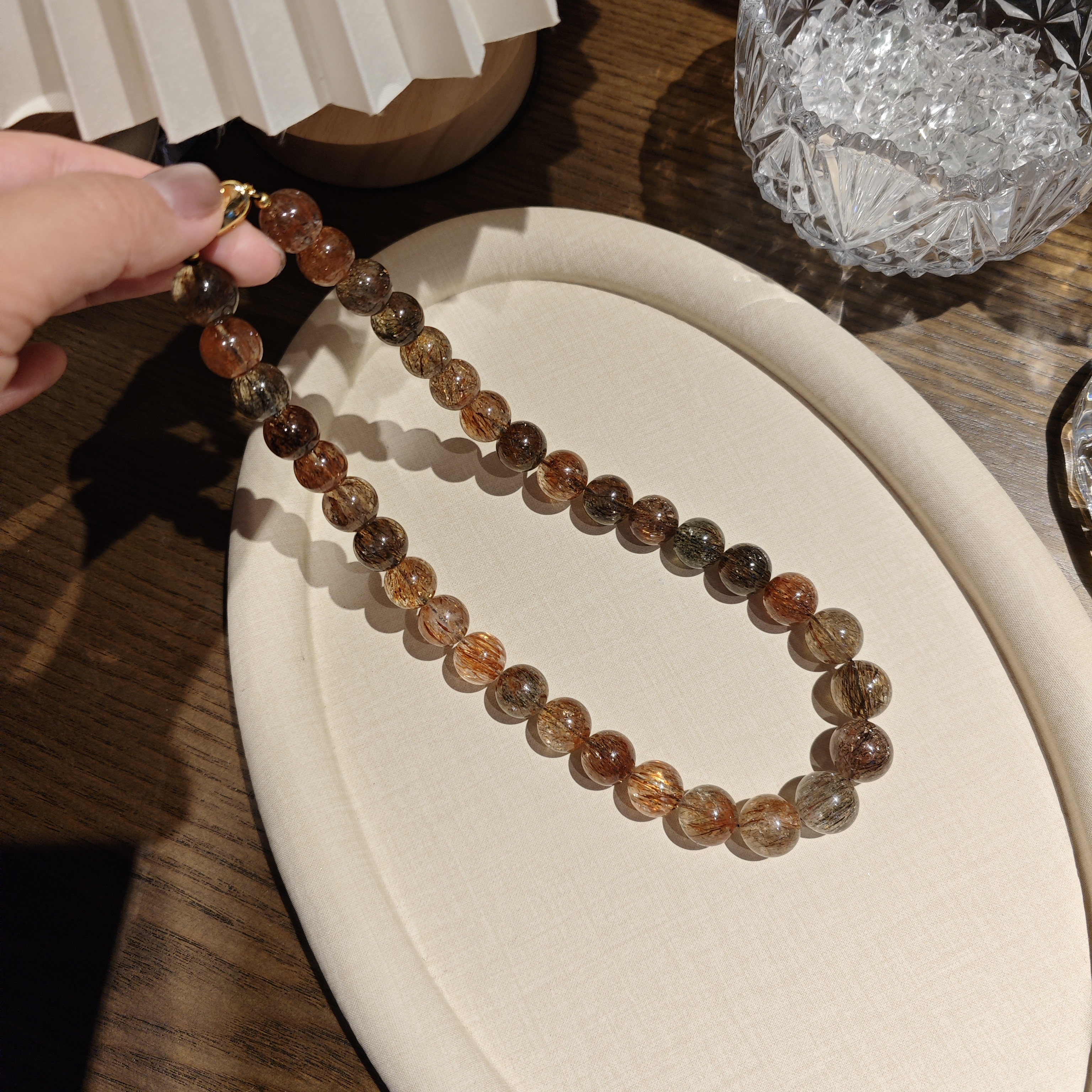 吊坠925银 黑金超塔链