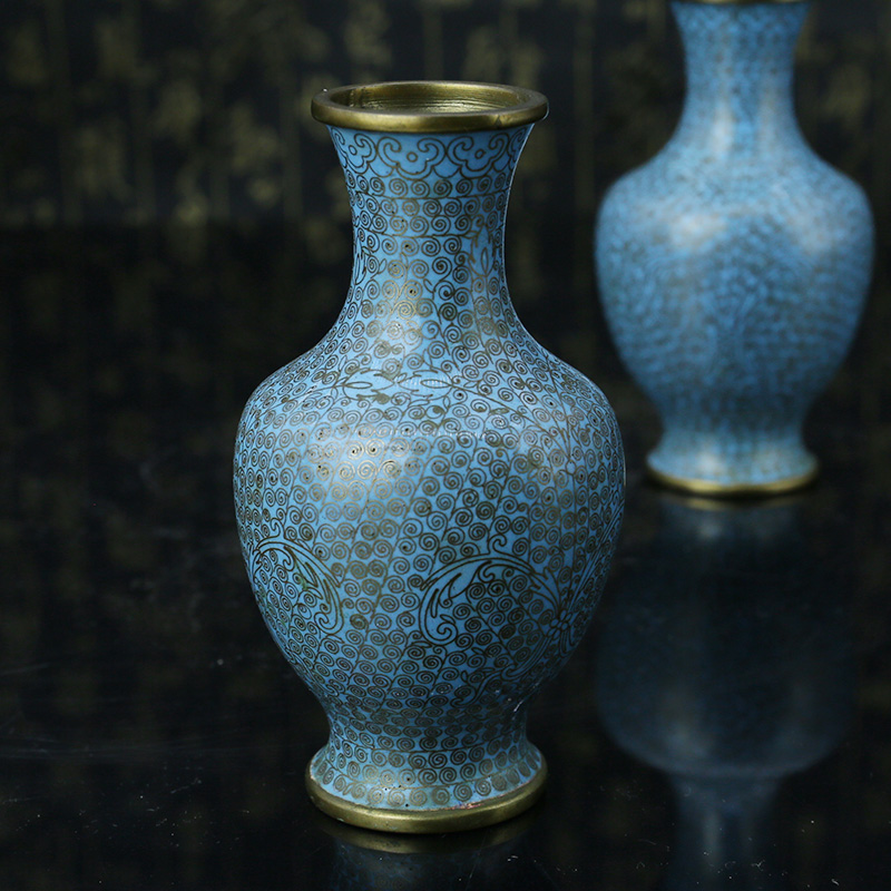 景泰蓝花卷草纹单瓶 微瑕  工艺精湛 匠心传承