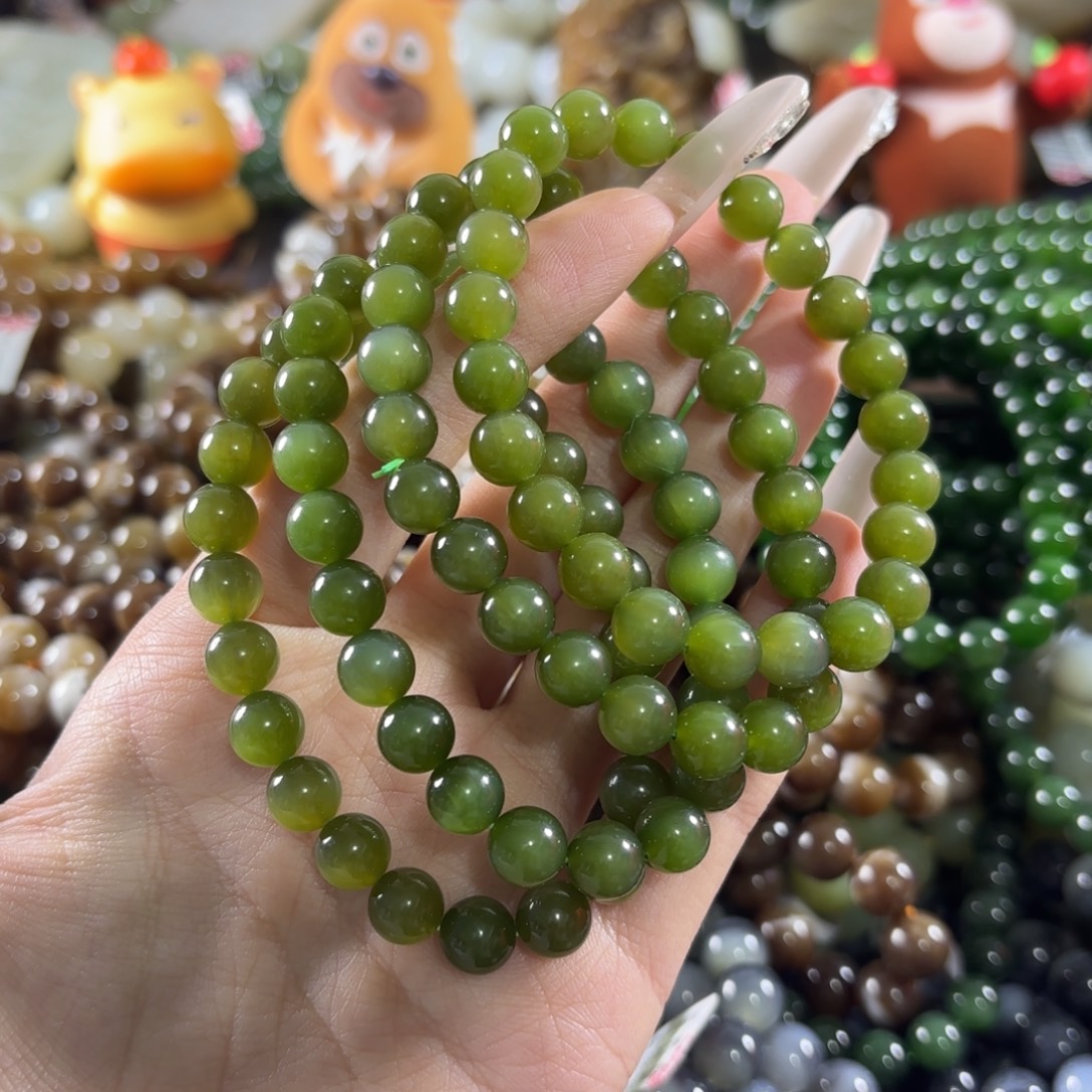 和田玉未镶嵌手链随机发一