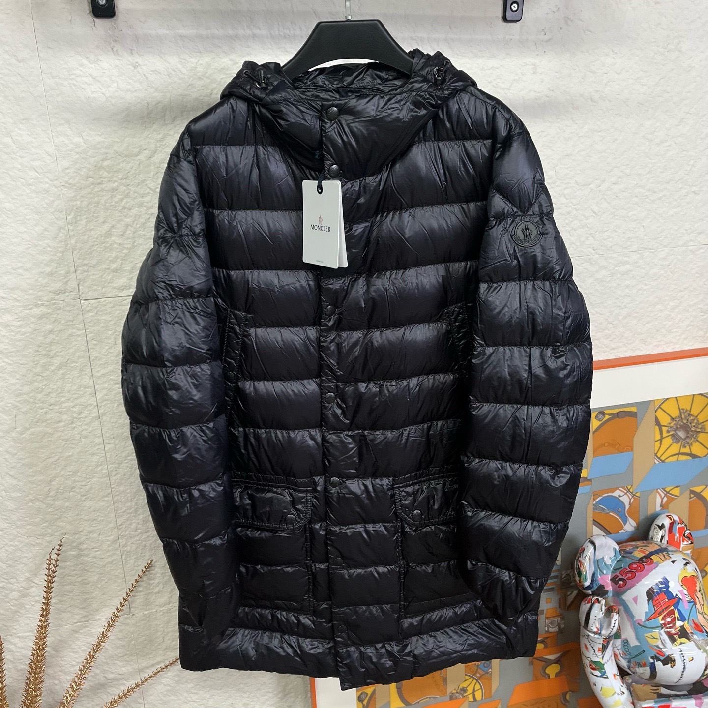 未使用 MONCLER Sila系列黑色男款中长款羽绒服/3码/251232