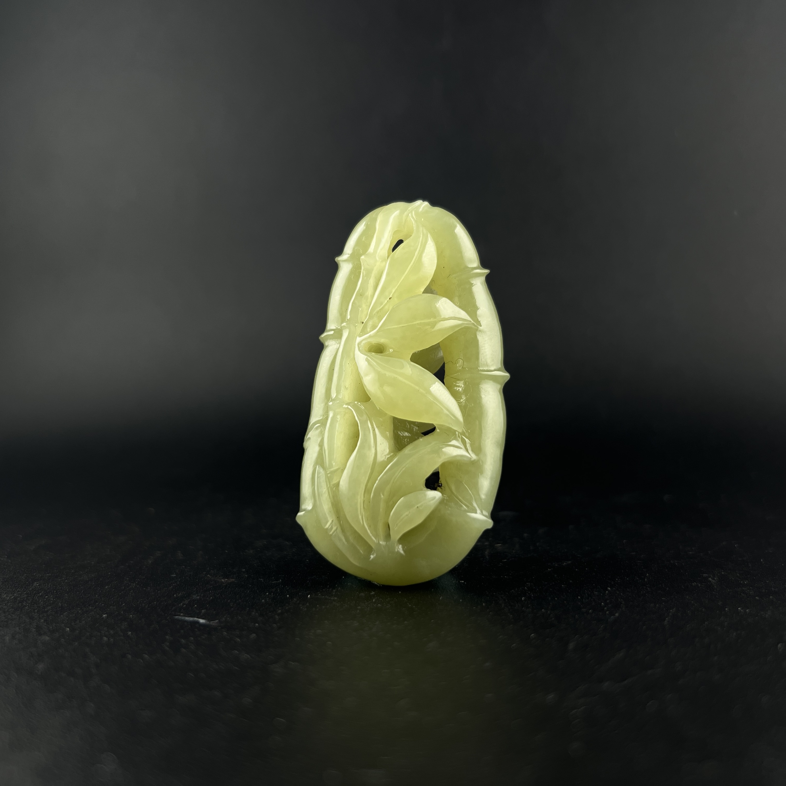 "民国黄玉节节高升/ DL158027/ 古玩/收藏/德州文物"