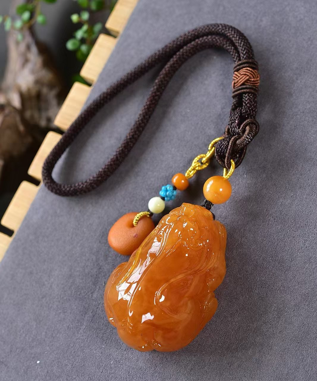 收藏级老蜡妖花貔貅把件百搭时尚经典民族风