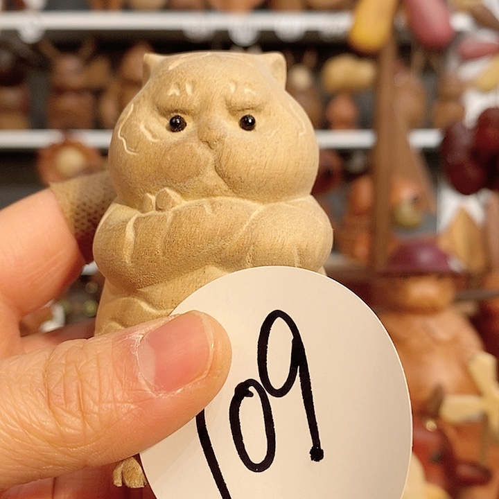 木木雕摆件可爱卡通