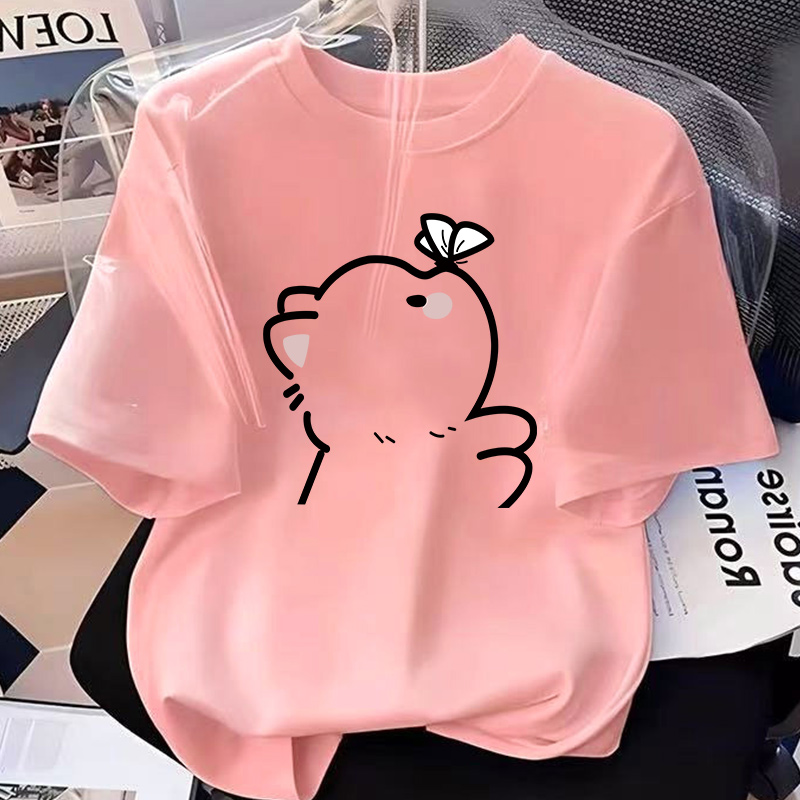 【6-2】2025纯棉男女同款纯棉T恤短袖t恤男女夏季ins潮牌潮