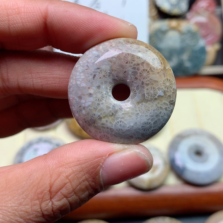 硅化珊瑚（珊瑚玉）颈饰未镶嵌