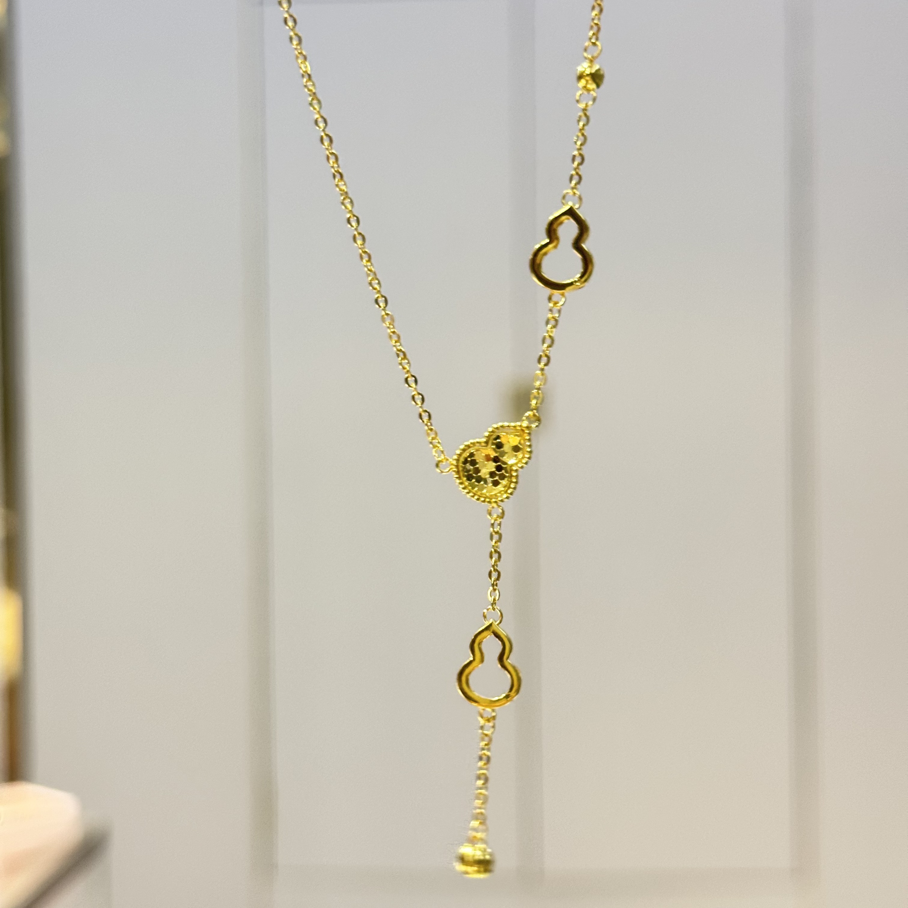 PT950【PT双拼三葫芦套链】铂金950首饰/7.19/