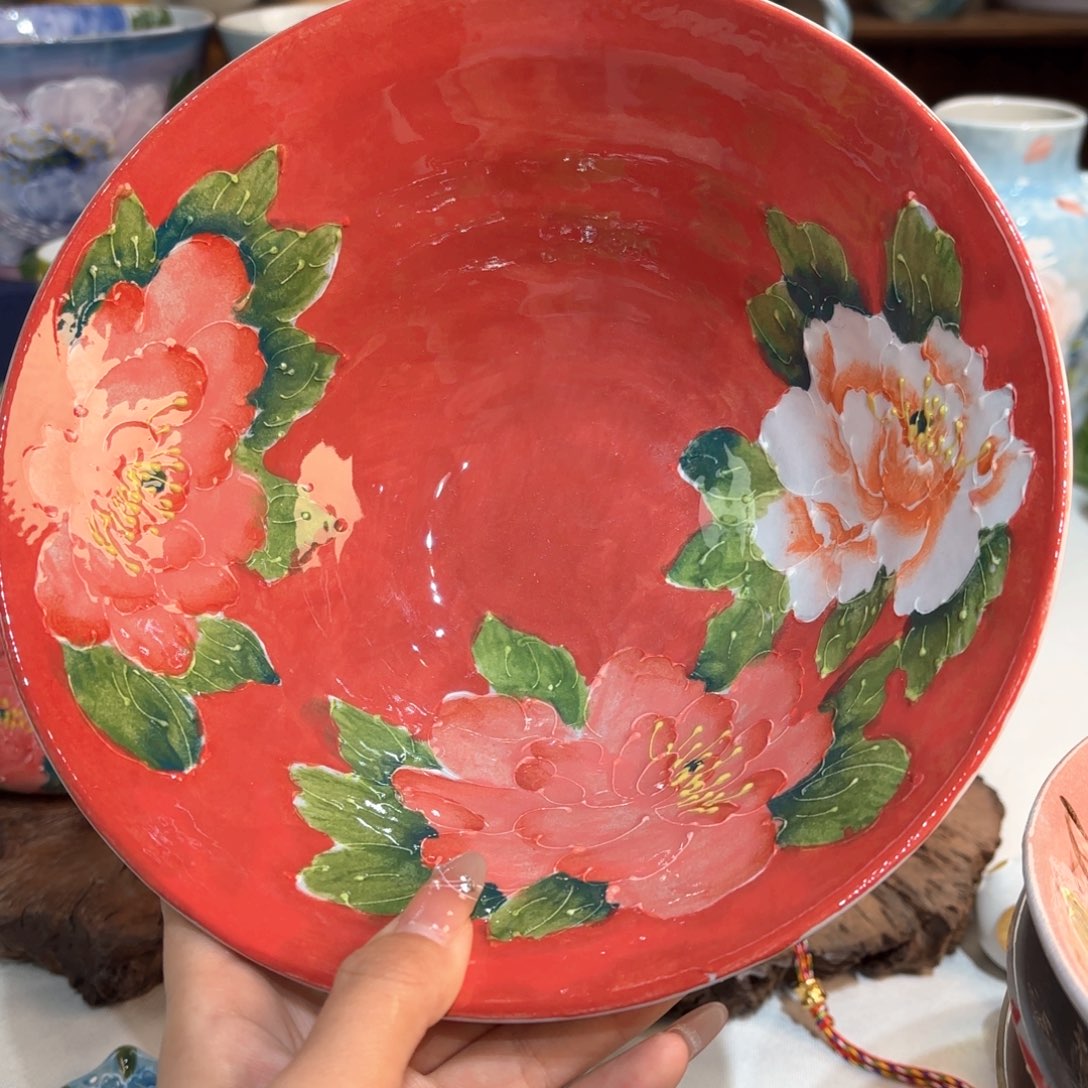 景德镇手绘高温釉下彩陶瓷茶具