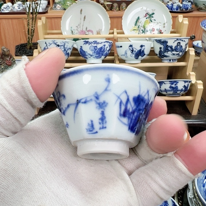 柴窑茶具茶壶京山造切面杯