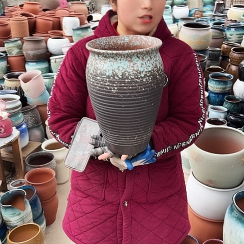 口20高31 瑕疵盆子。