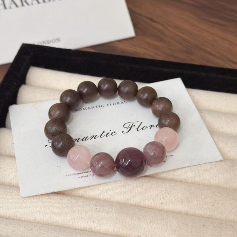 X2752紫马粉墨粉紫锂云母手链高端轻奢手串多样性发一