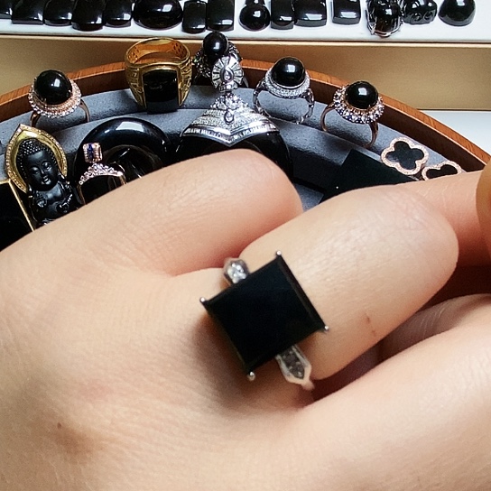 翡翠银S925镶嵌戒指