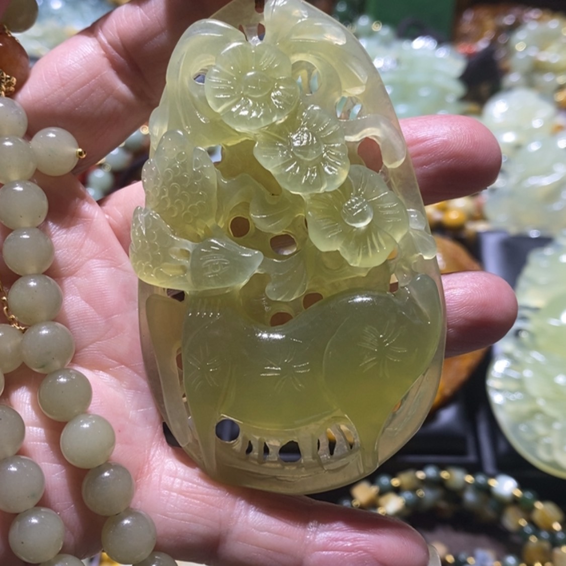 【闪购商品】岫玉毛衣链未镶嵌