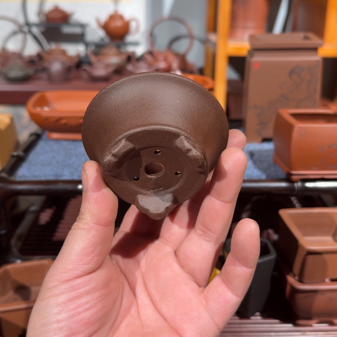 紫砂花盆原矿紫泥