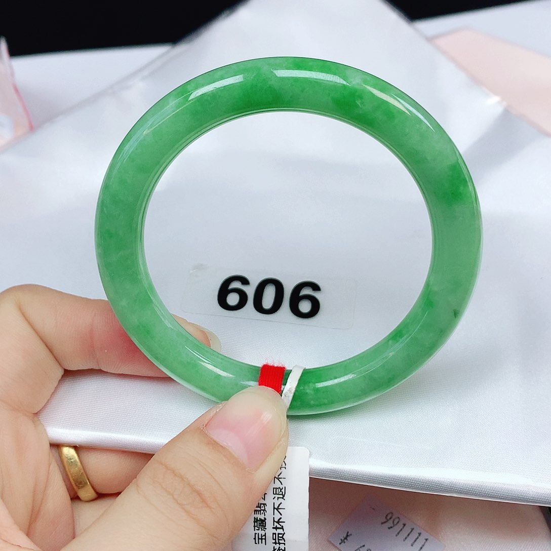 未镶嵌手镯翡翠54圈满圈辣阳