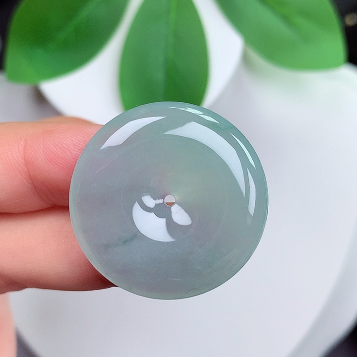 颈饰未镶嵌翡翠平安扣 28.9x5.3mm