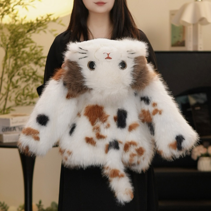 【Z三花猫】男女宝可爱卡通毛毛衣冬款儿童加绒加厚保暖毛茸茸外套