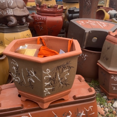 红陶紫砂花盆盆景盆栽