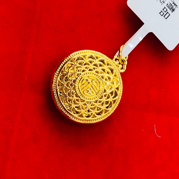 【夏夏专享】足金999饰品 罗盘吊坠 1.5 ZP