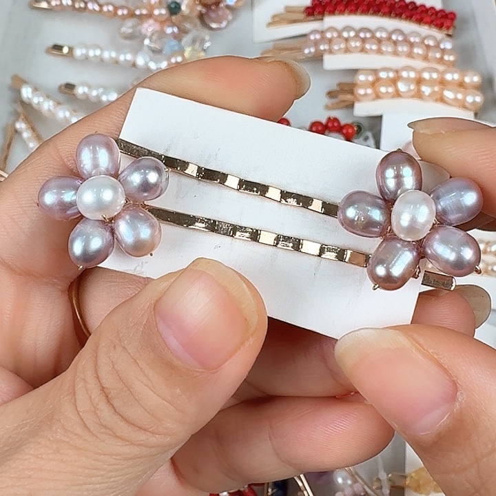 淡水珍珠发饰未镶嵌