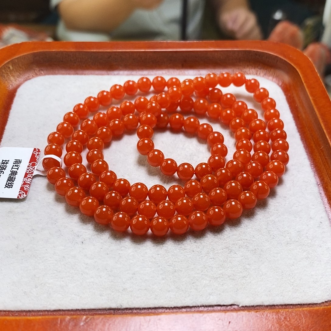 南红玛瑙未镶嵌手链