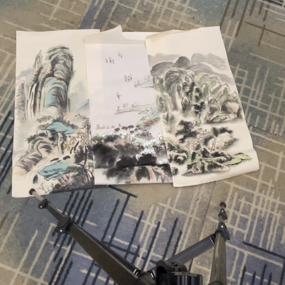 国画老师绘画作品55555三张