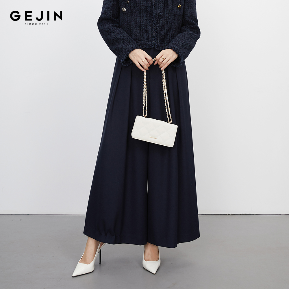GEJIN/歌锦2026早春新品女绅士王冠蓝裙裤91226900022