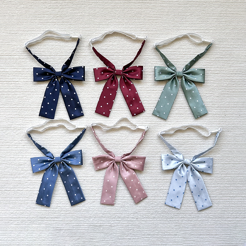 东京岁时记jk领结水手服制服小长柄配饰新款领结小物酒红色