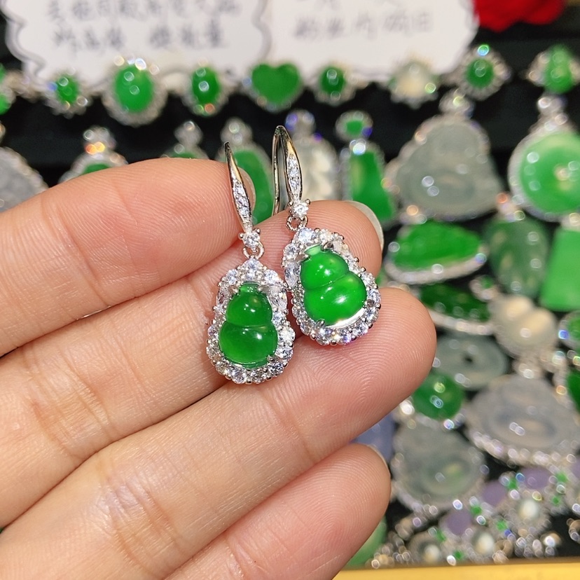 【闪购商品】翡翠未镶嵌耳饰天然翡翠