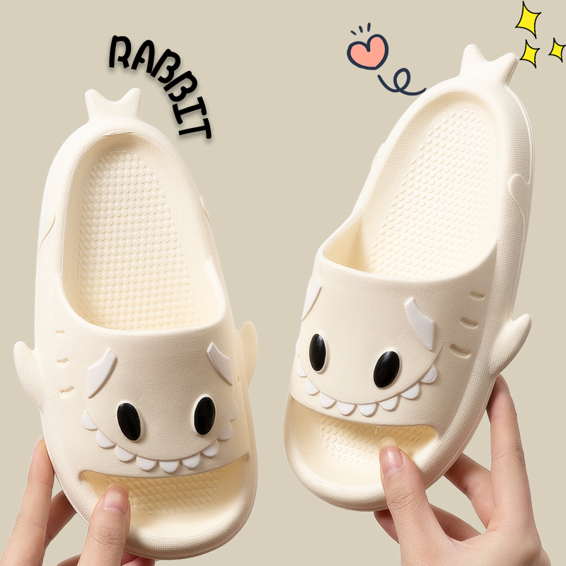 可爱小鲨鱼凉拖鞋大童夏季防臭防滑踩屎感可外穿居家亲子六岁以上