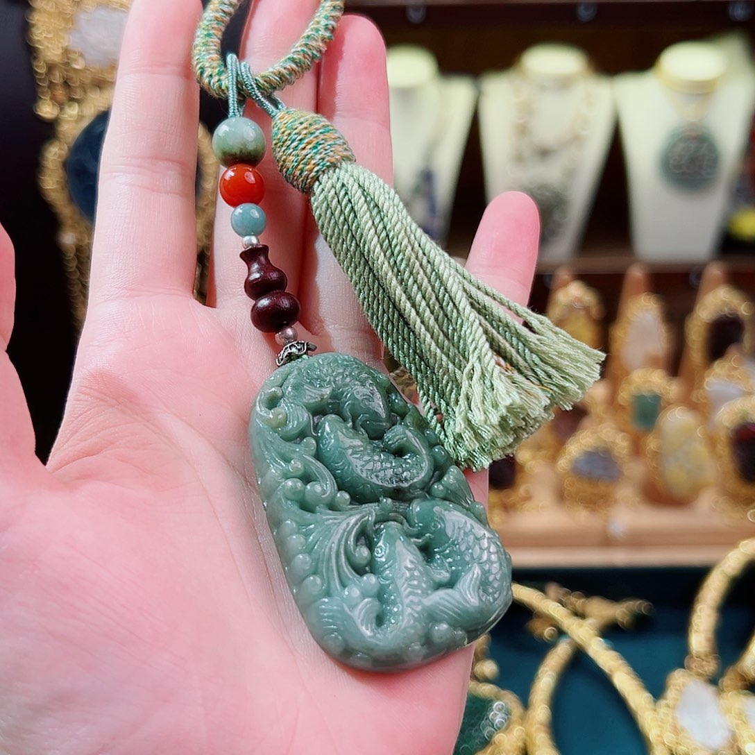 挂件翡翠未镶嵌手机挂