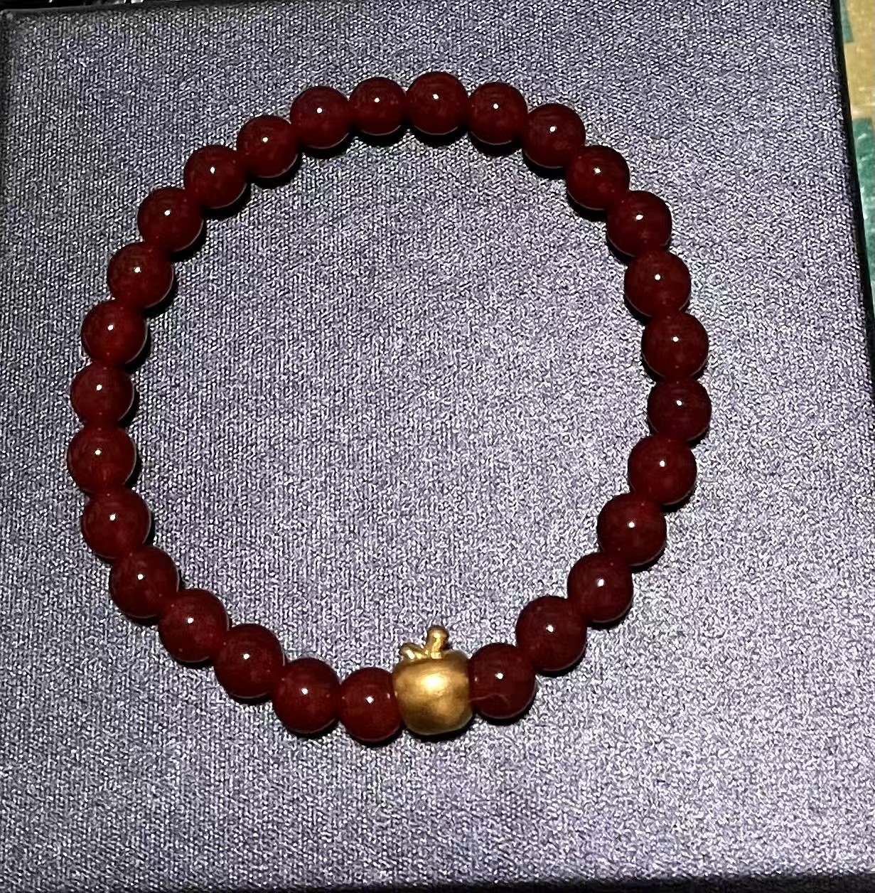 A(037）足金苹果（玛 瑙/玉 髓手串）多样性发货