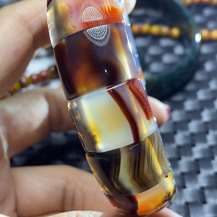 玛瑙/玉髓颈饰足银镀金镶嵌